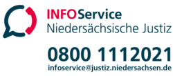 Schmuckgrafik Info Service Niedersächsische Justiz 08001112021